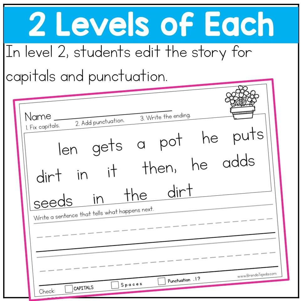 Capitalization And Punctuation Worksheets Sentence Editing And Structure Spring Tejeda s Tots Capitalization And Punctuation Worksheets Sentence Editing And Structure Spring Tejeda s Tots