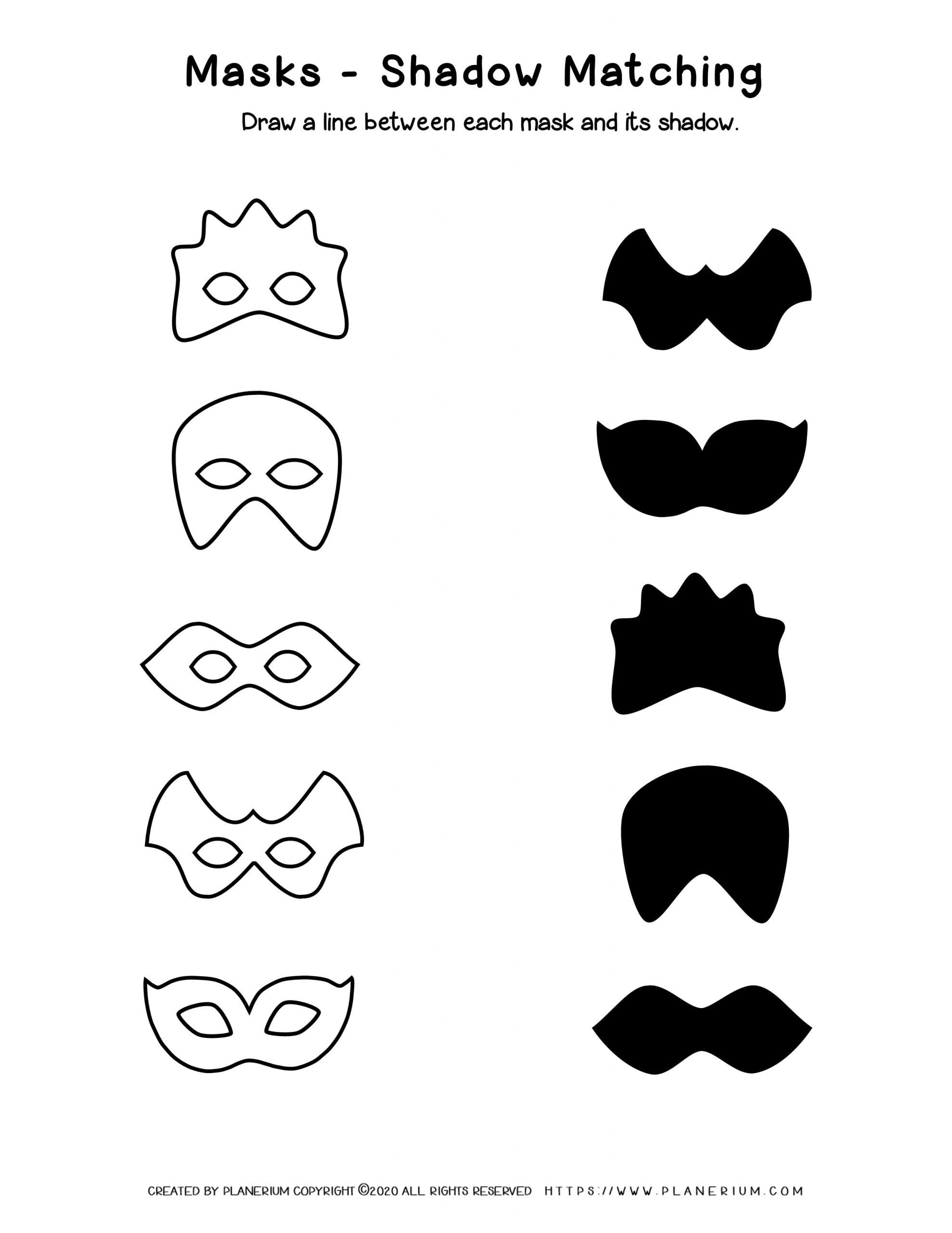 Carnival Worksheet Shadow Matching Game Planerium Carnival Worksheet Shadow Matching Game Planerium