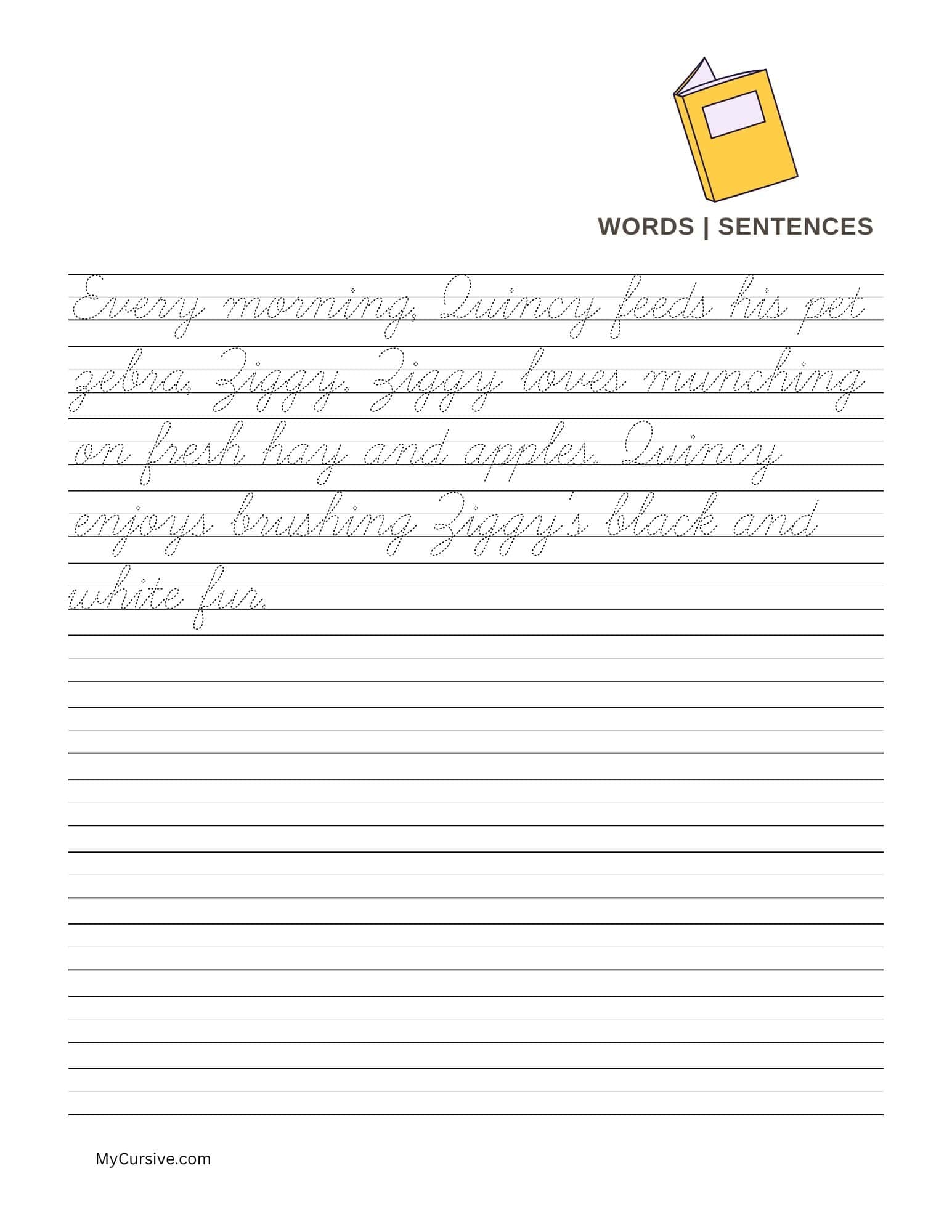 Cursive Sentences Free Worksheets For Sentences And Paragraphs Cursive Sentences Free Worksheets For Sentences And Paragraphs