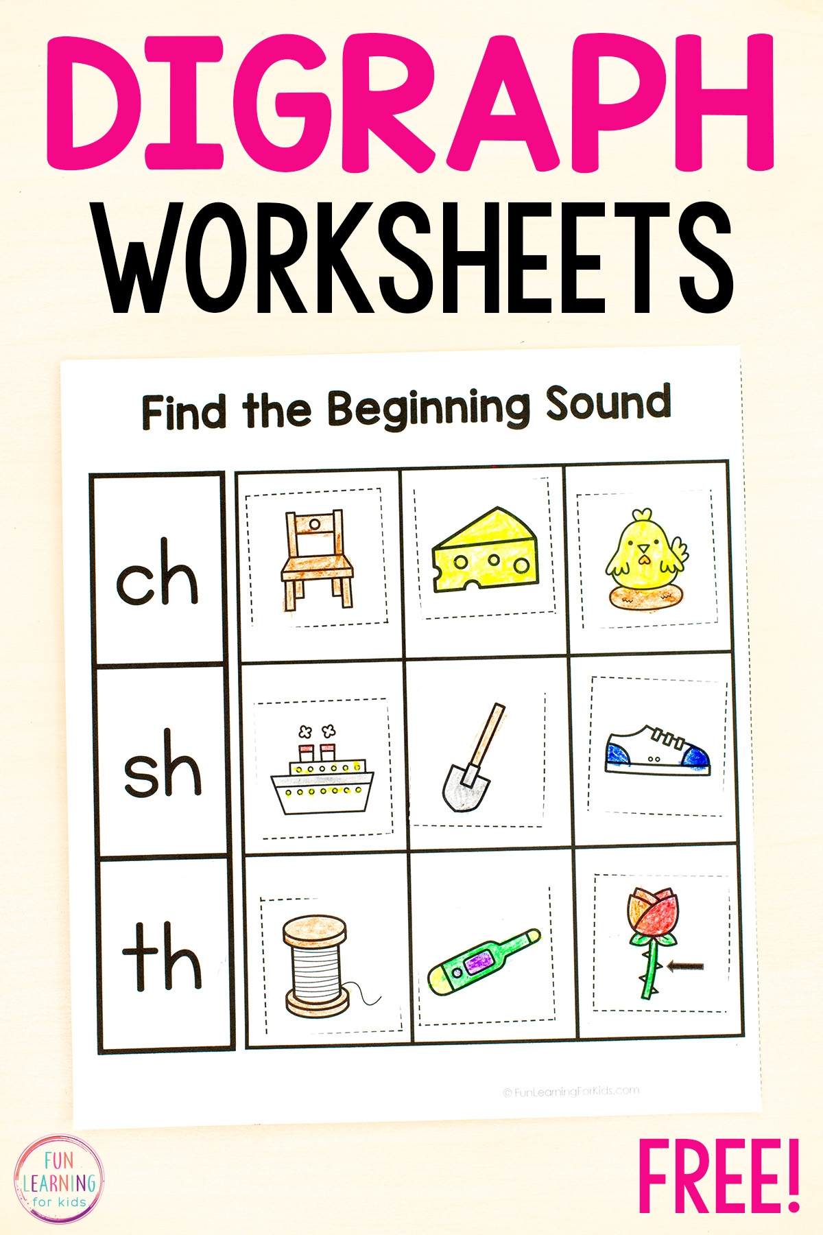 Free Printable Ch Digraph Worksheets