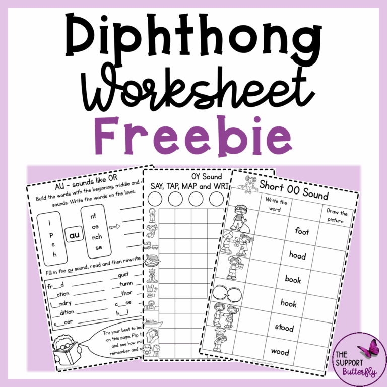 Diphthong Worksheet Freebie Made By Teachers