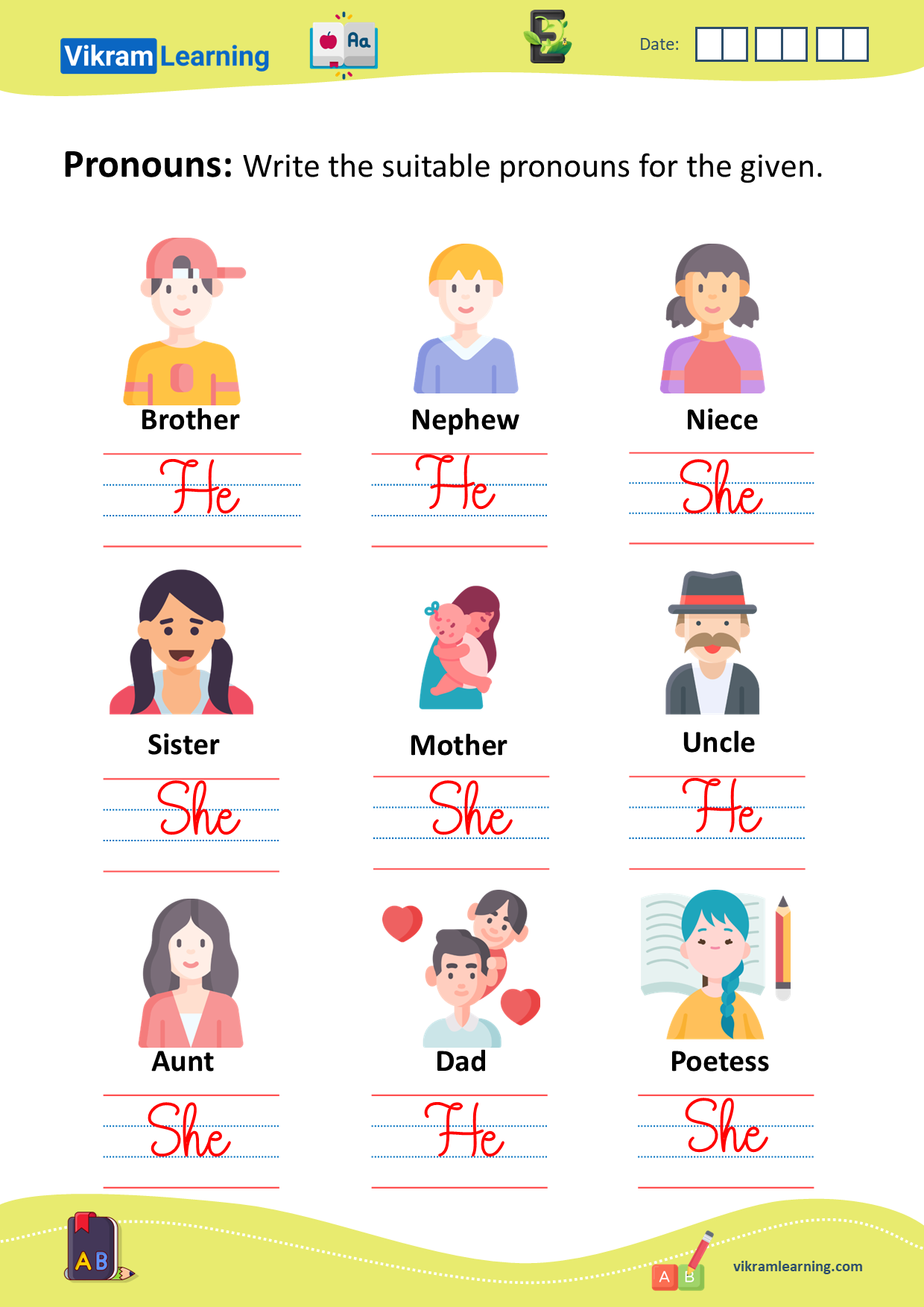 Download Personal Pronouns Possessive Pronouns And Possessive Adjectives Worksheets For Free Vikramlearning