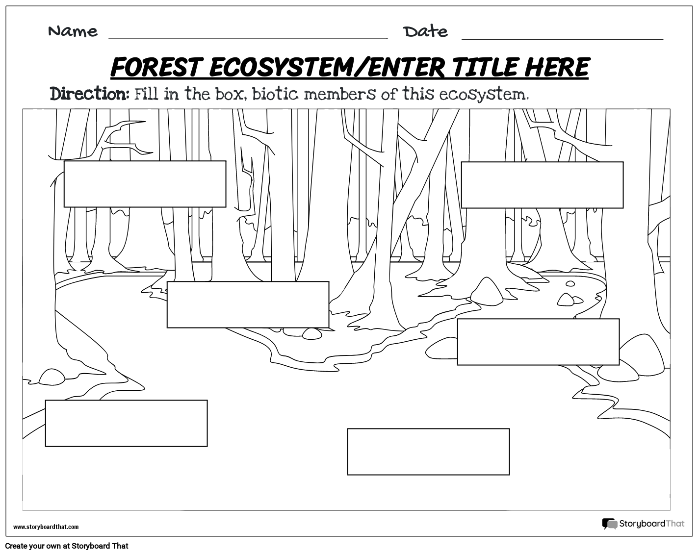 Ecosystems Worksheets For Kids Free Printable Templates