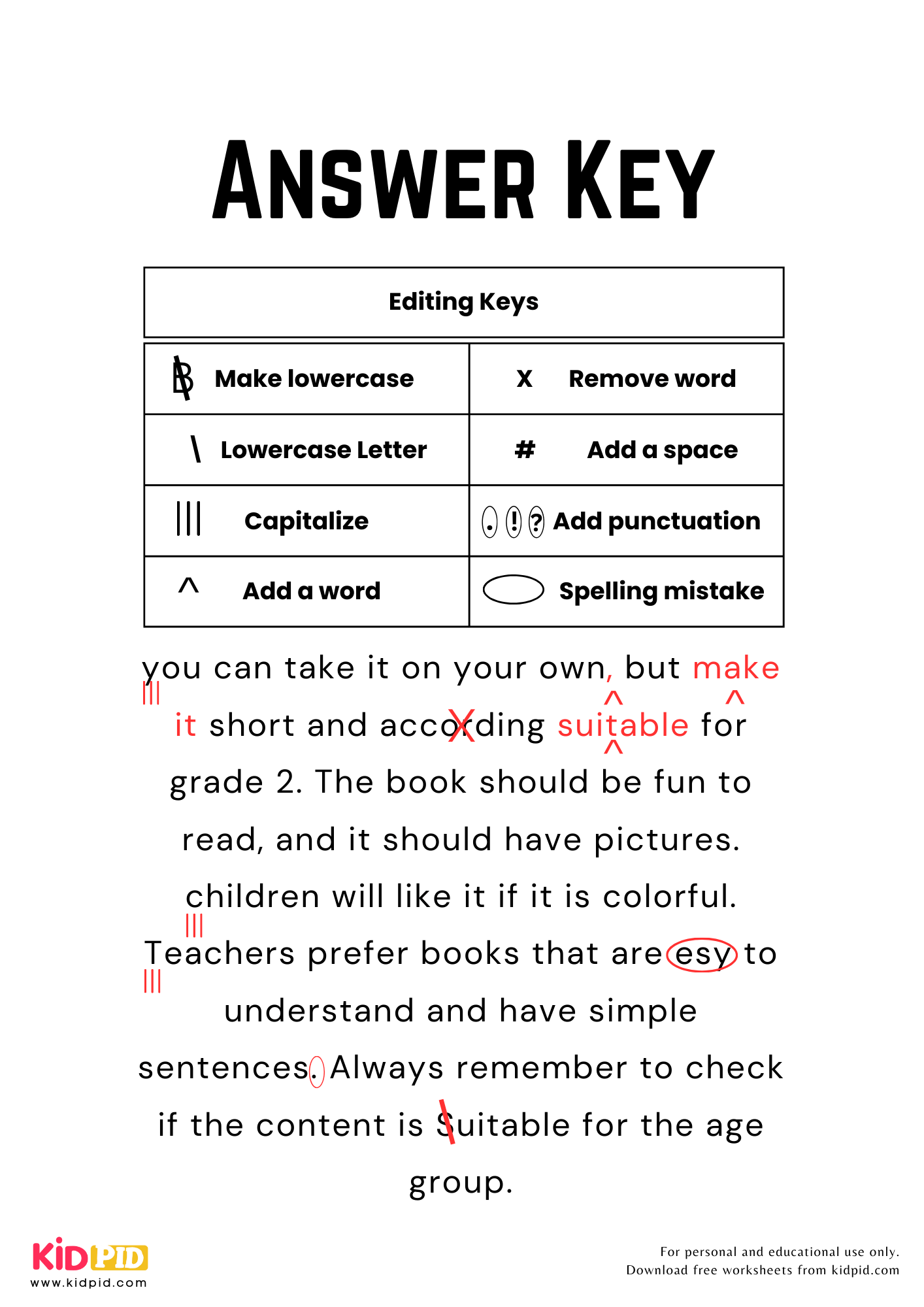 Editing Paragraph Worksheet For Grade 2 Kidpid Editing Paragraph Worksheet For Grade 2 Kidpid