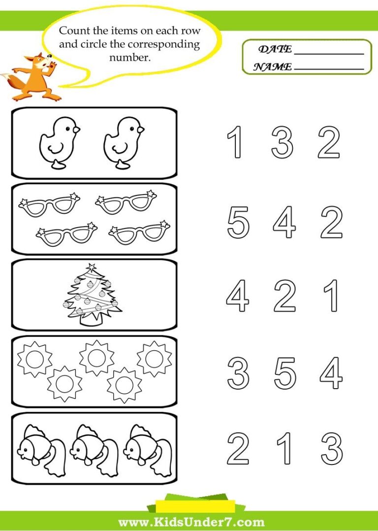 Engaging Counting Worksheets For Preschoolers Fun Learning Activities