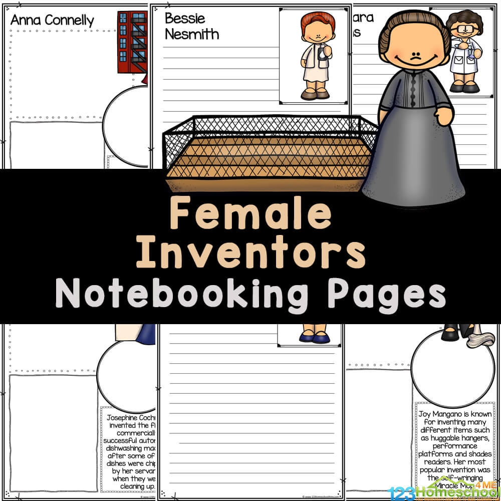 Female Inventors And Their Inventions Notebooking Pages Free Printable 