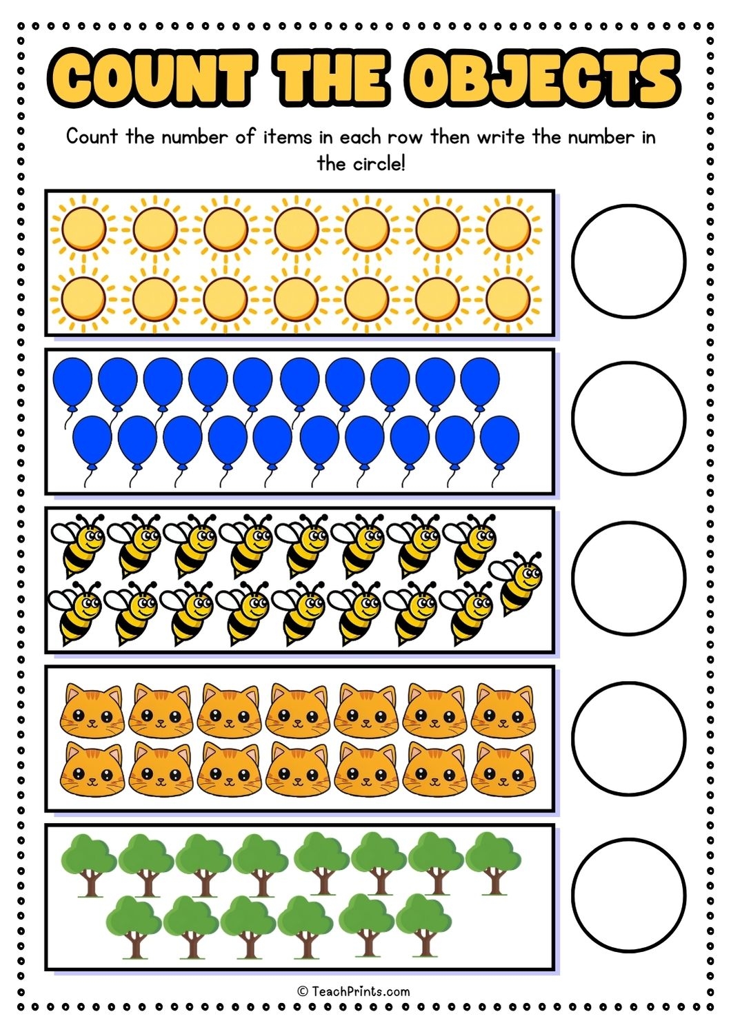 Free 1 20 Counting Worksheets Teach Prints