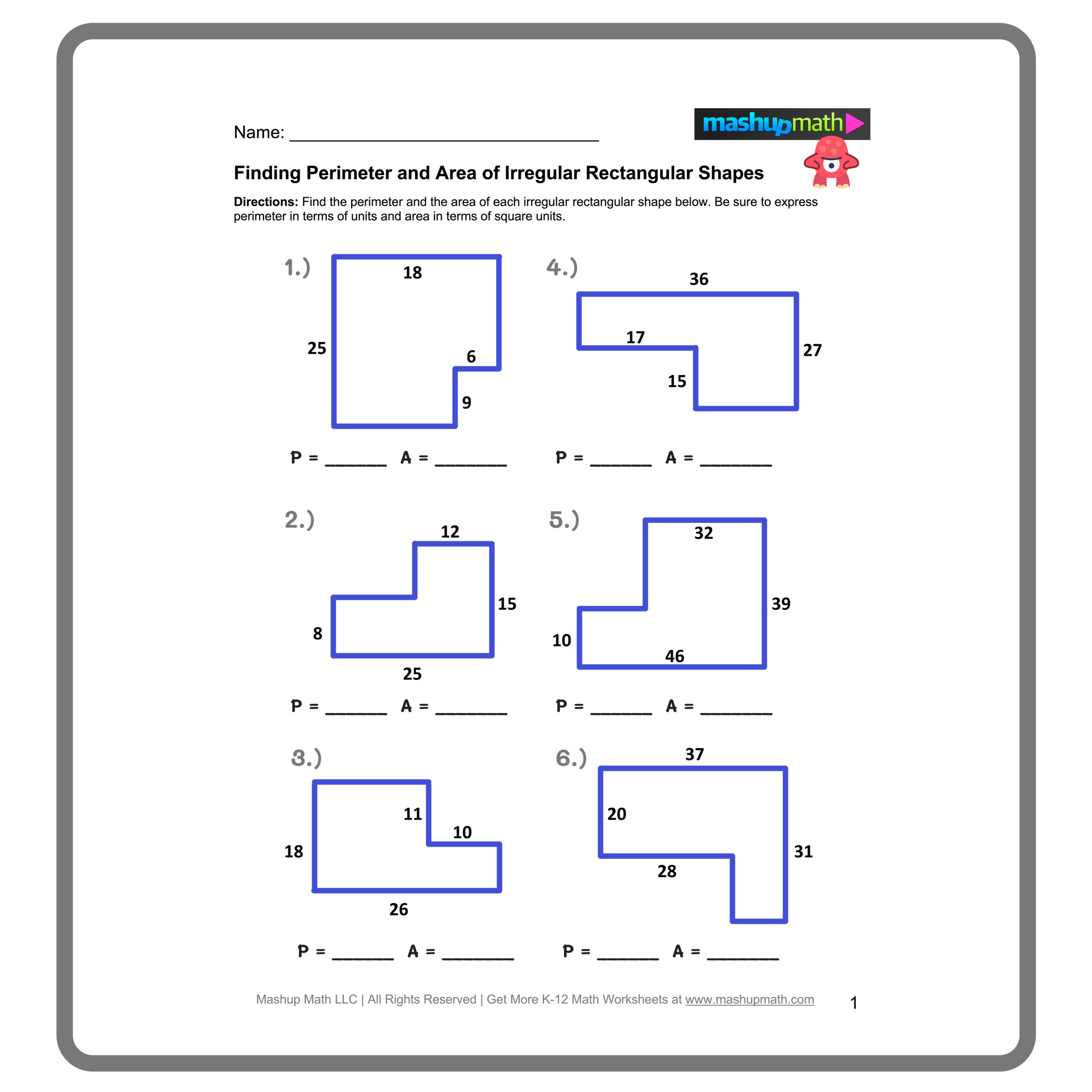 Free Area And Perimeter Worksheets with Answers Mashup Math Free Area And Perimeter Worksheets with Answers Mashup Math