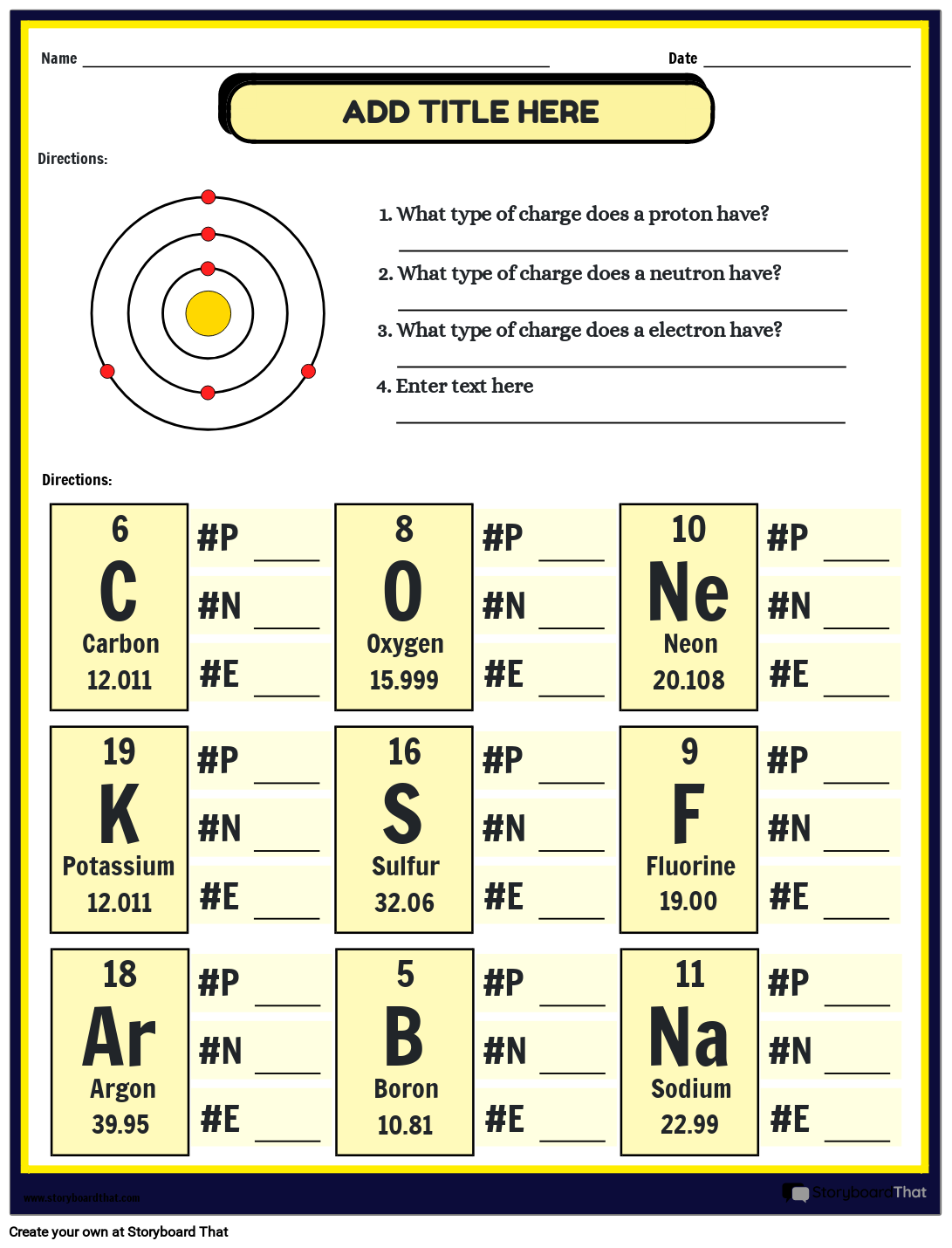 Free Atoms And Molecules Worksheets Science Resources