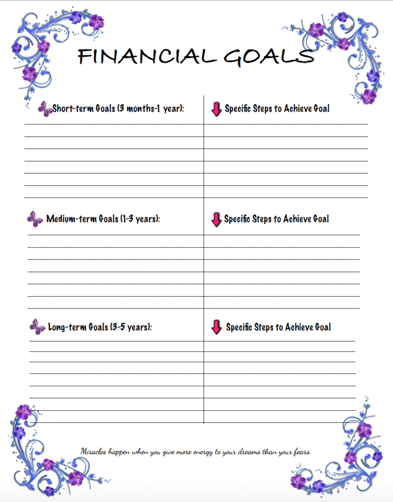 Free Budgeting Printables Expenses Goals U0026 Monthly Budget