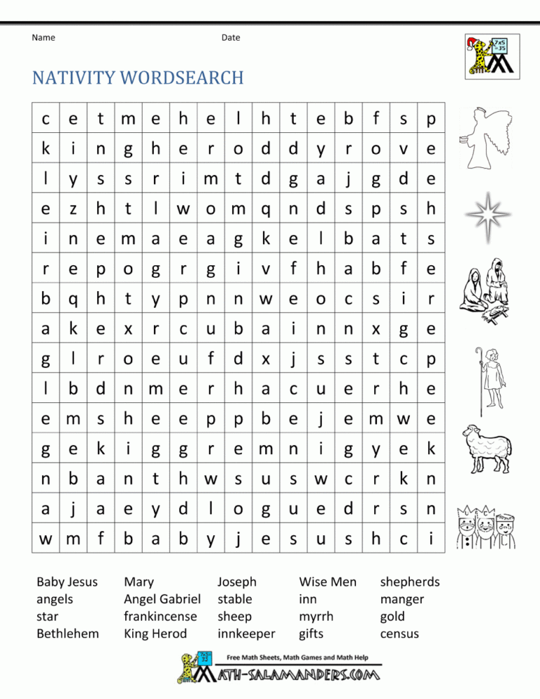 Free Christmas Worksheets For Kids Worksheets Library