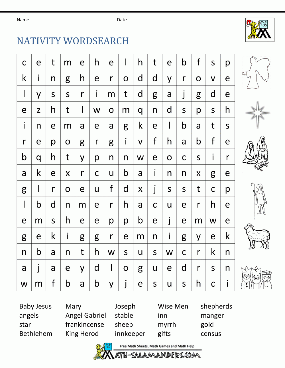 Free Christmas Worksheets For Kids Worksheets Library