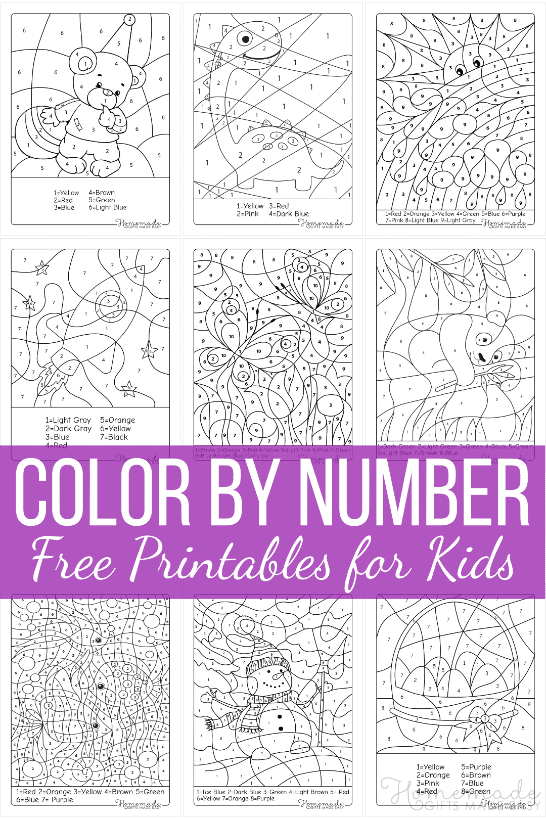 Free Printable Colour By Number Worksheets Free Printable Colour By Number Worksheets