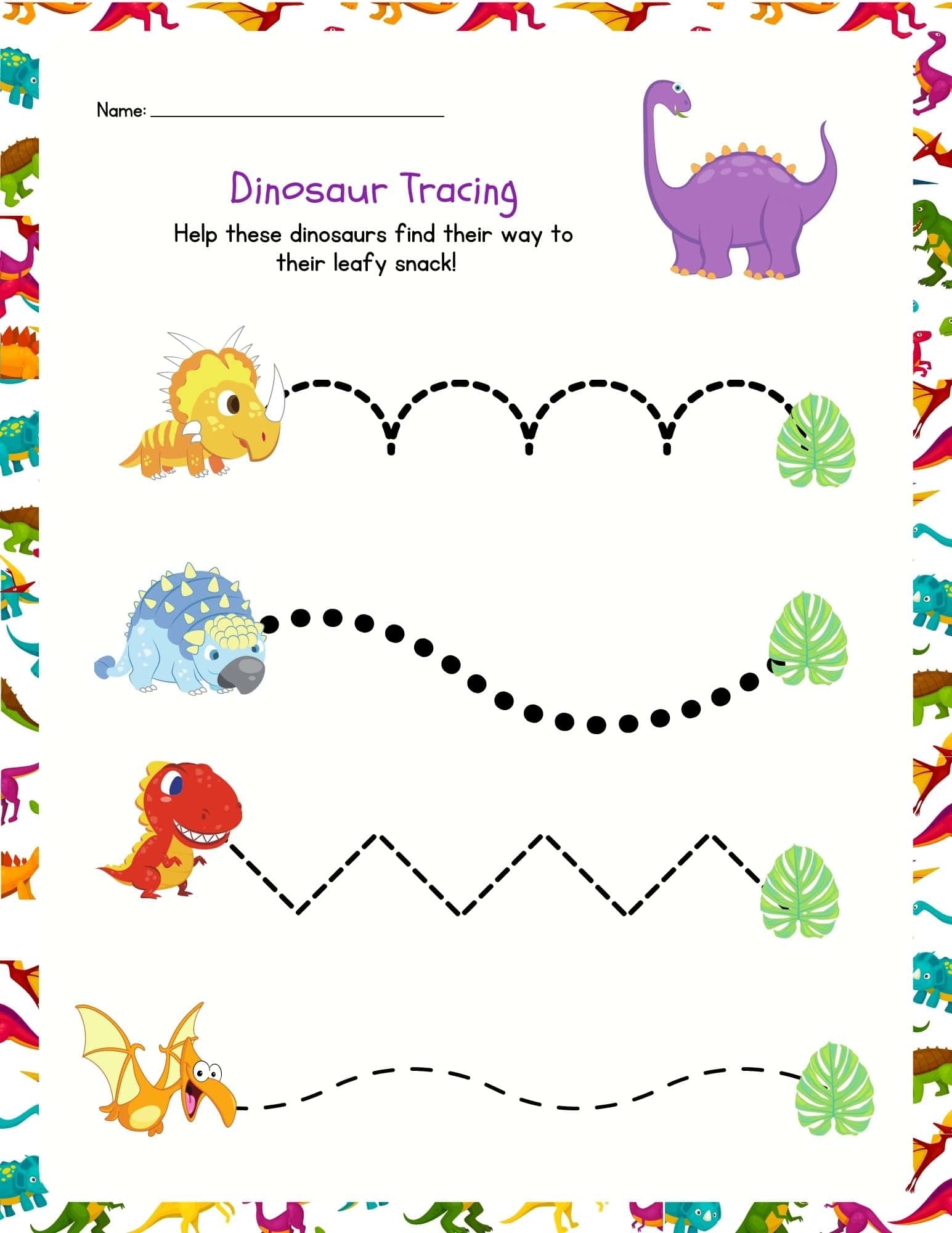 Free Colorful Printable Tracing Worksheets For Kids Kids Play