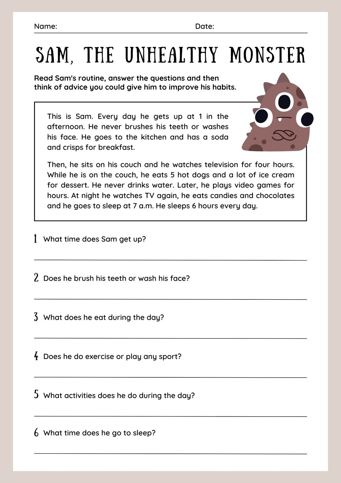 Free Custom And Printable Reading Worksheet Templates Canva