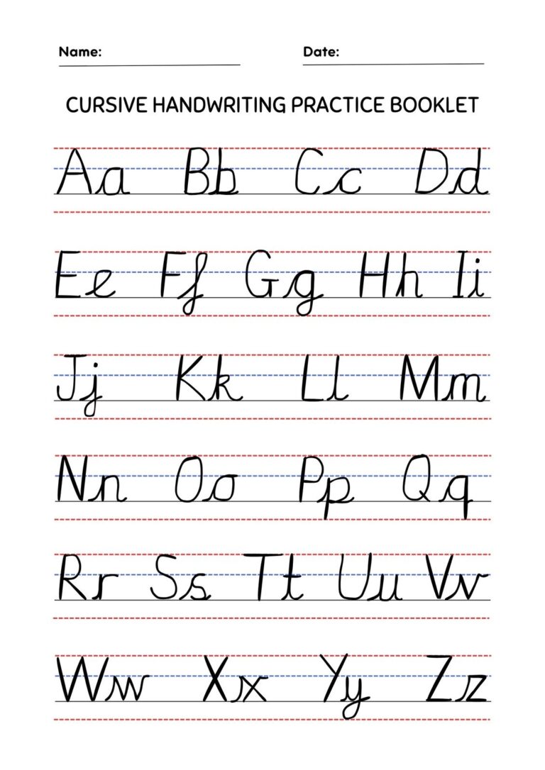 Free Custom Printable Handwriting Worksheet Templates Canva