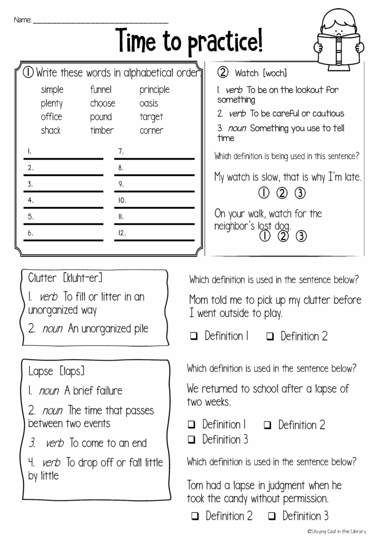 Free Dictionary Practice Worksheet Download Free Dictionary Practice Worksheet Png Images Free Worksheets On Clipart Library