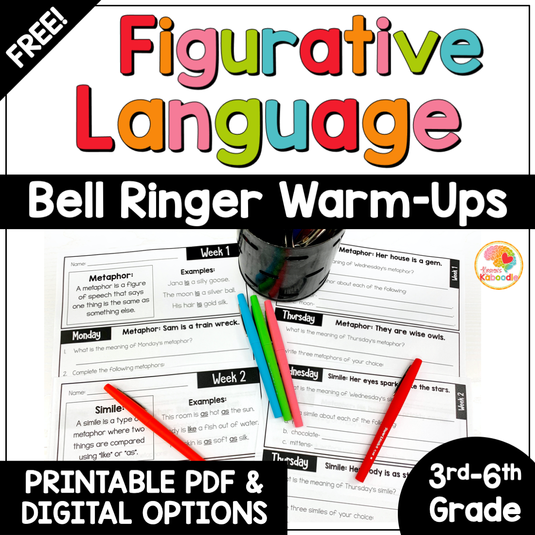 FREE Figurative Language Bell Ringer Warm Ups Made By Teachers FREE Figurative Language Bell Ringer Warm Ups Made By Teachers
