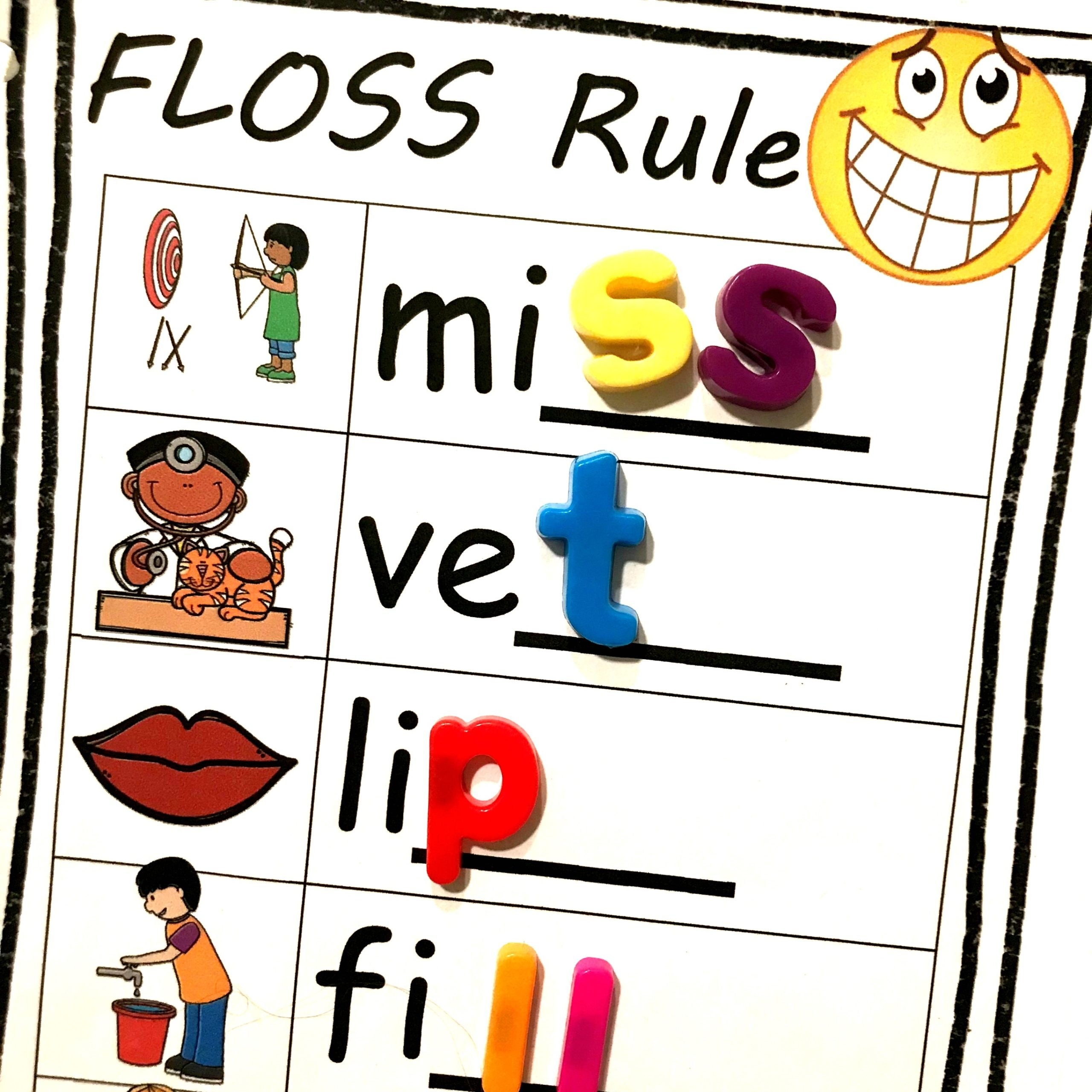 FREE Floss Rule Worksheet FREE Floss Rule Worksheet