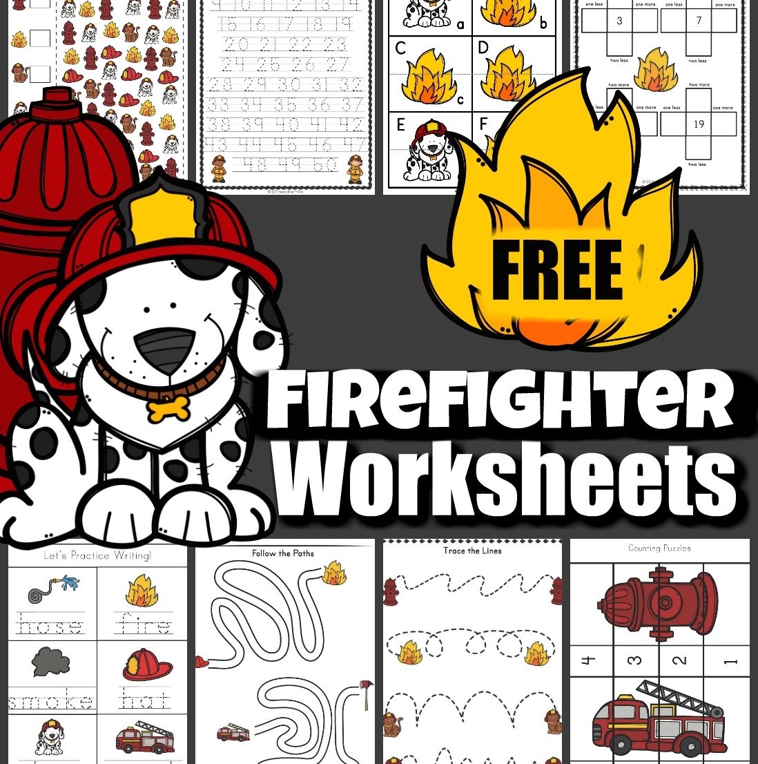 FREE Free Printable Firefighter Worksheets For Kids  FREE Free Printable Firefighter Worksheets For Kids