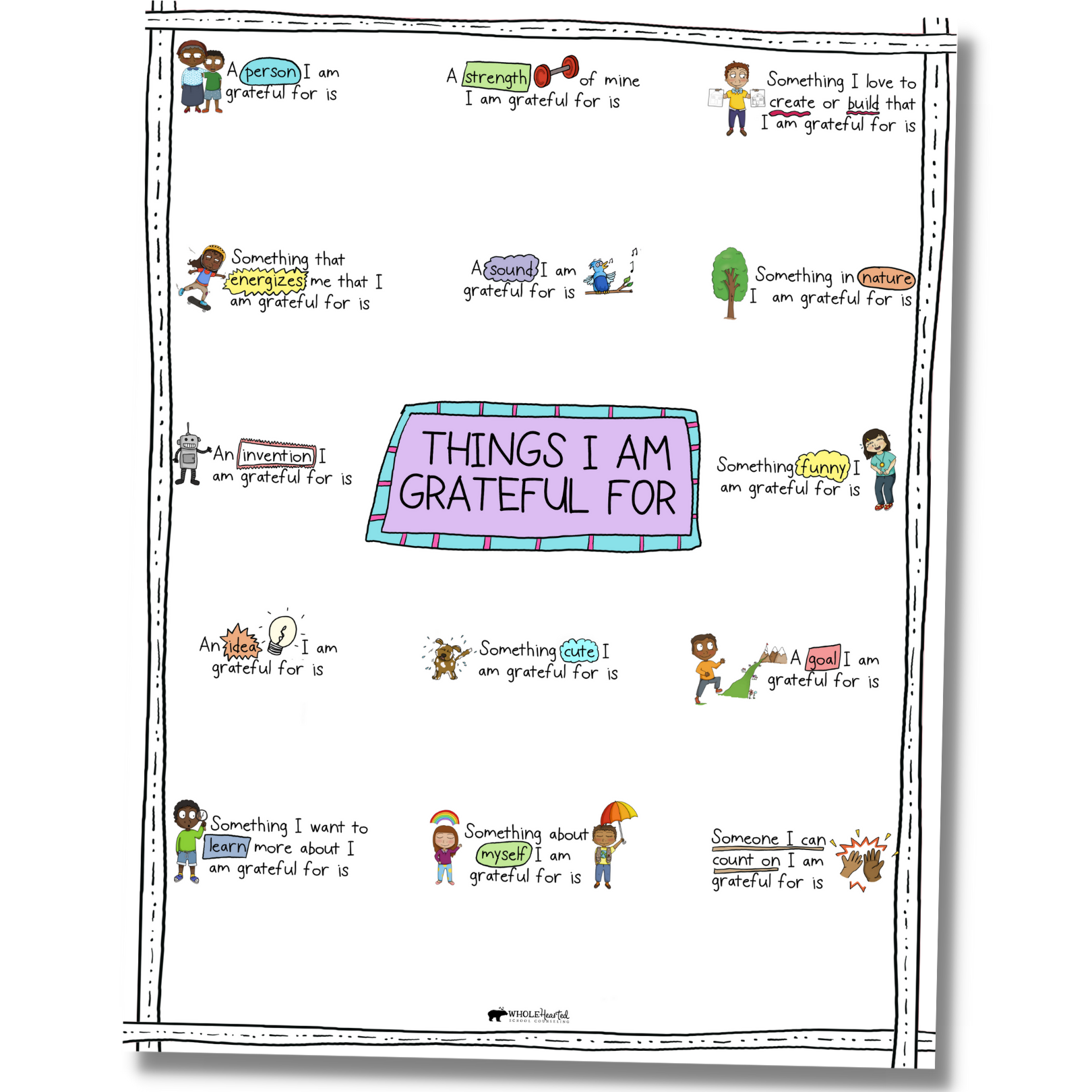 Free Gratitude Worksheet For Kids Things I Am Grateful For 