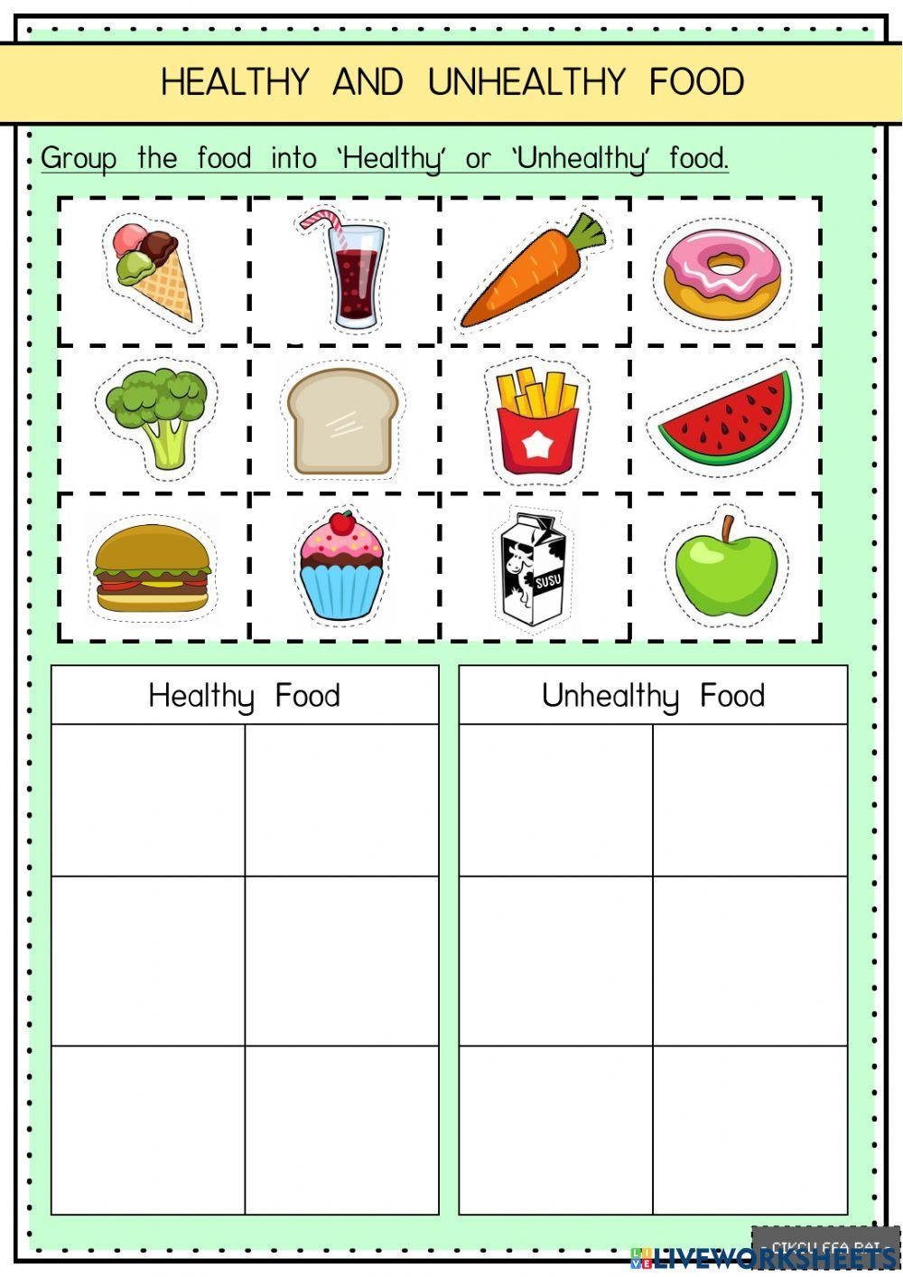 Free Healthy Food Worksheet Download Free Healthy Food Worksheet Png Images Free Worksheets On Clipart Library