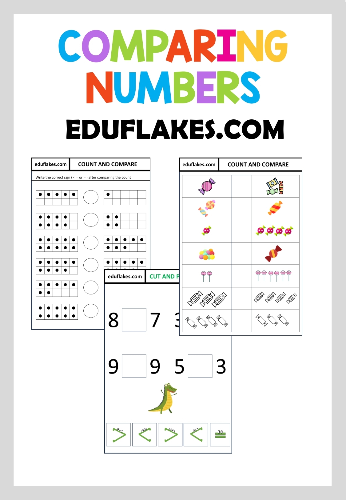 Free Kindergarten Comparing Numbers Printable Worksheet Eduflakes Free Kindergarten Comparing Numbers Printable Worksheet Eduflakes