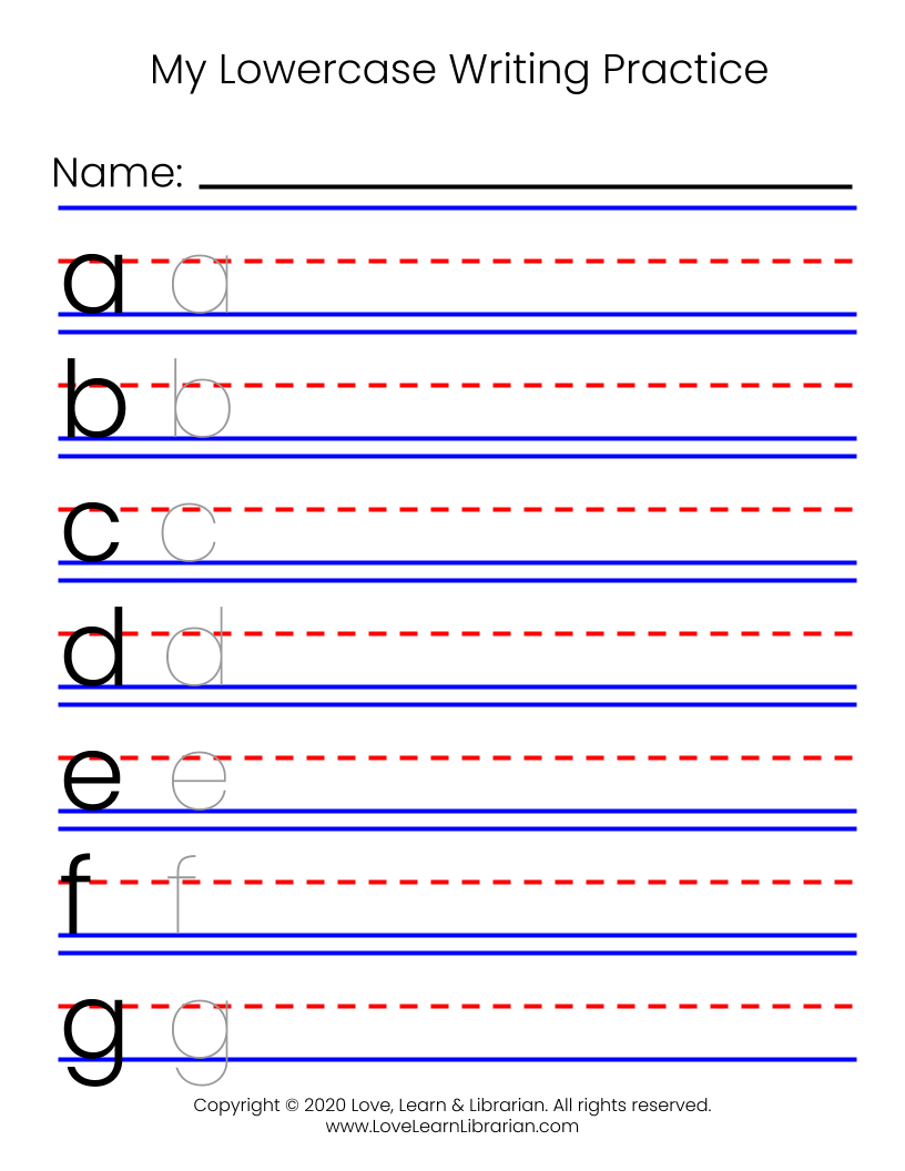 Free Printable Lower Case Handwriting Worksheets Free Printable Lower Case Handwriting Worksheets