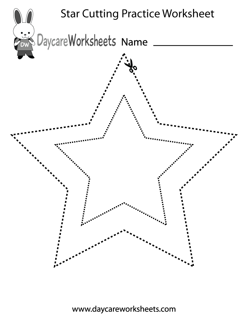 Free Preschool Star Cutting Practice Worksheet Free Preschool Star Cutting Practice Worksheet