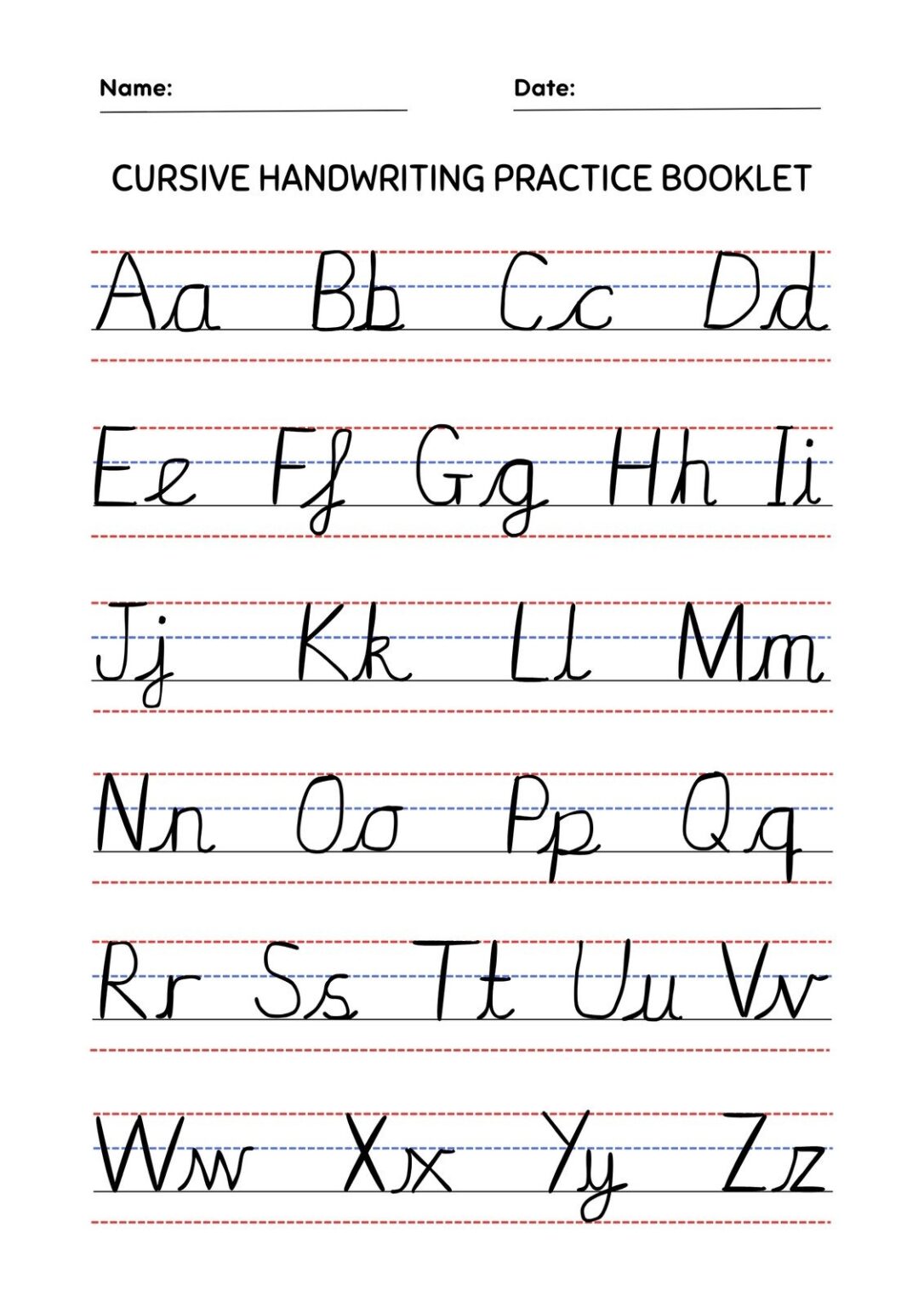 Pr Cusrive Free Printable Pre Cursive Handwriting Worksheets - Printable Worksheets