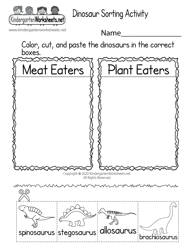 Free Dinosaur Printable Worksheets For Kindergarten Free Dinosaur Printable Worksheets For Kindergarten