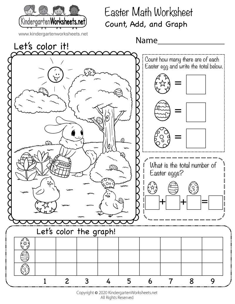 Free Printable Easter Math Worksheet Free Printable Easter Math Worksheet