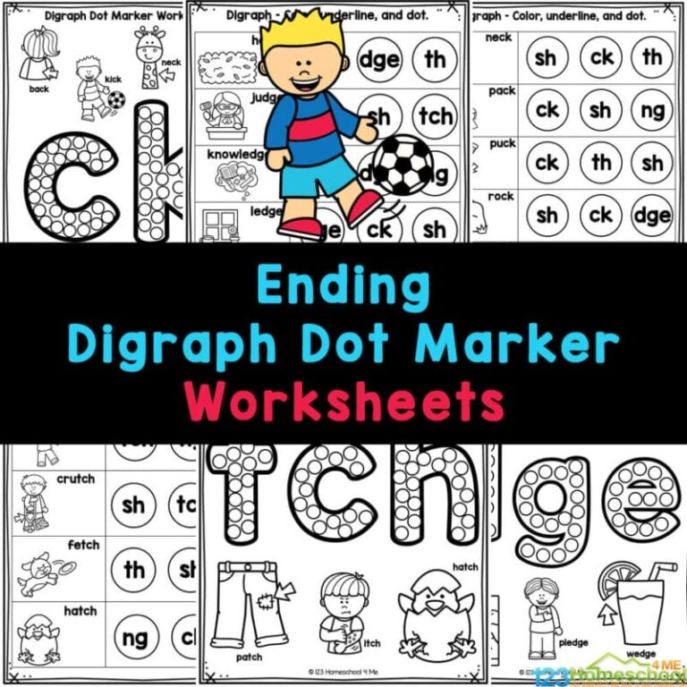 Free Printable Ending Sounds Digraph Worksheets With Pictures