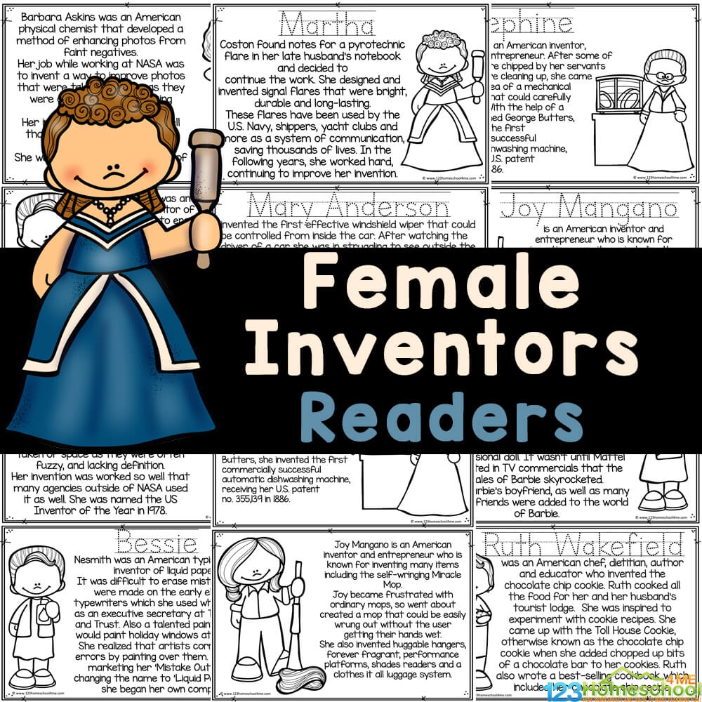 FREE Printable Famous Female Inventors And Their Inventions For Kids