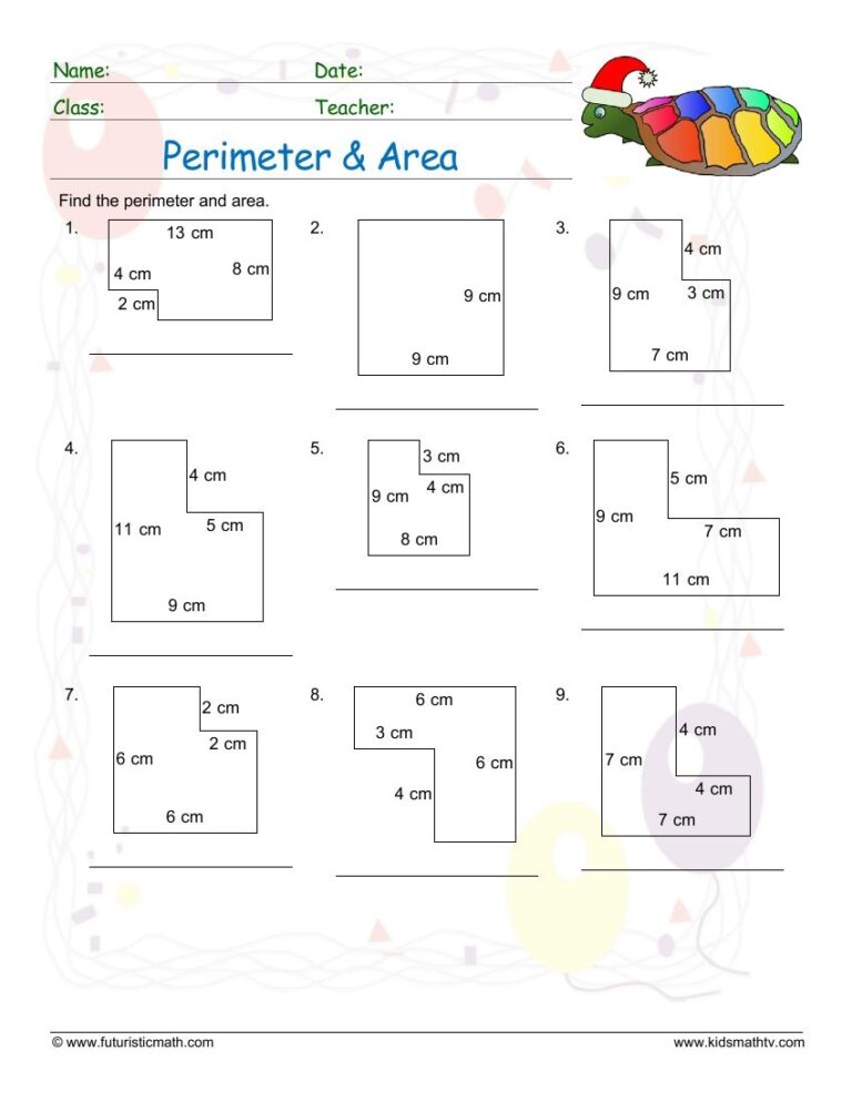 Free Printable Geometric Measurement Worksheets For 3rd Grade Math Worksheets Library