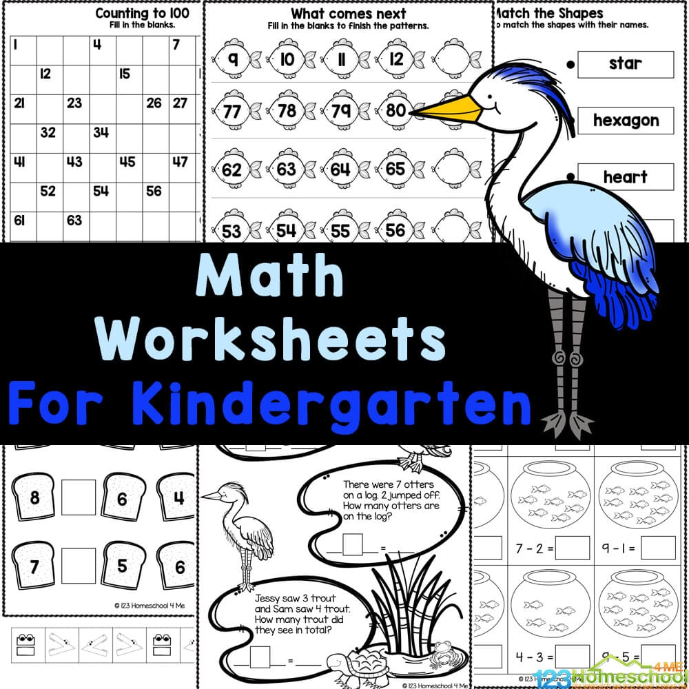 FREE Printable Kindergarten Math Worksheets  FREE Printable Kindergarten Math Worksheets