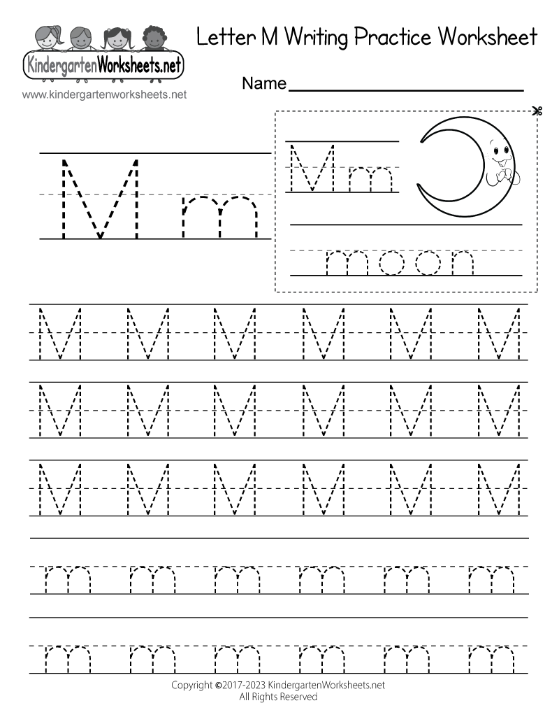 Free Printable Letter M Writing Practice Worksheet Free Printable Letter M Writing Practice Worksheet
