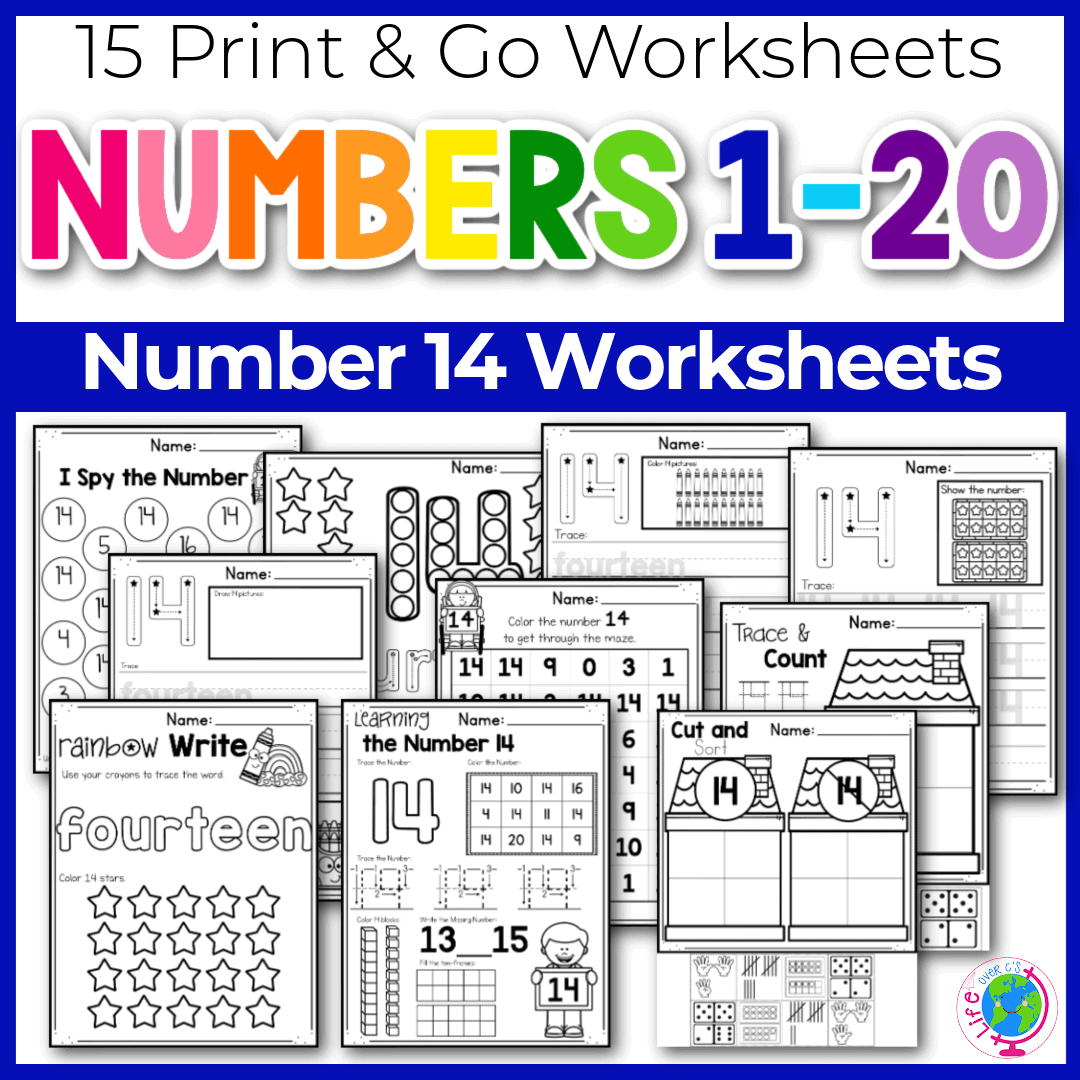 Free Printable Number 14 Worksheets Free Printable Number 14 Worksheets