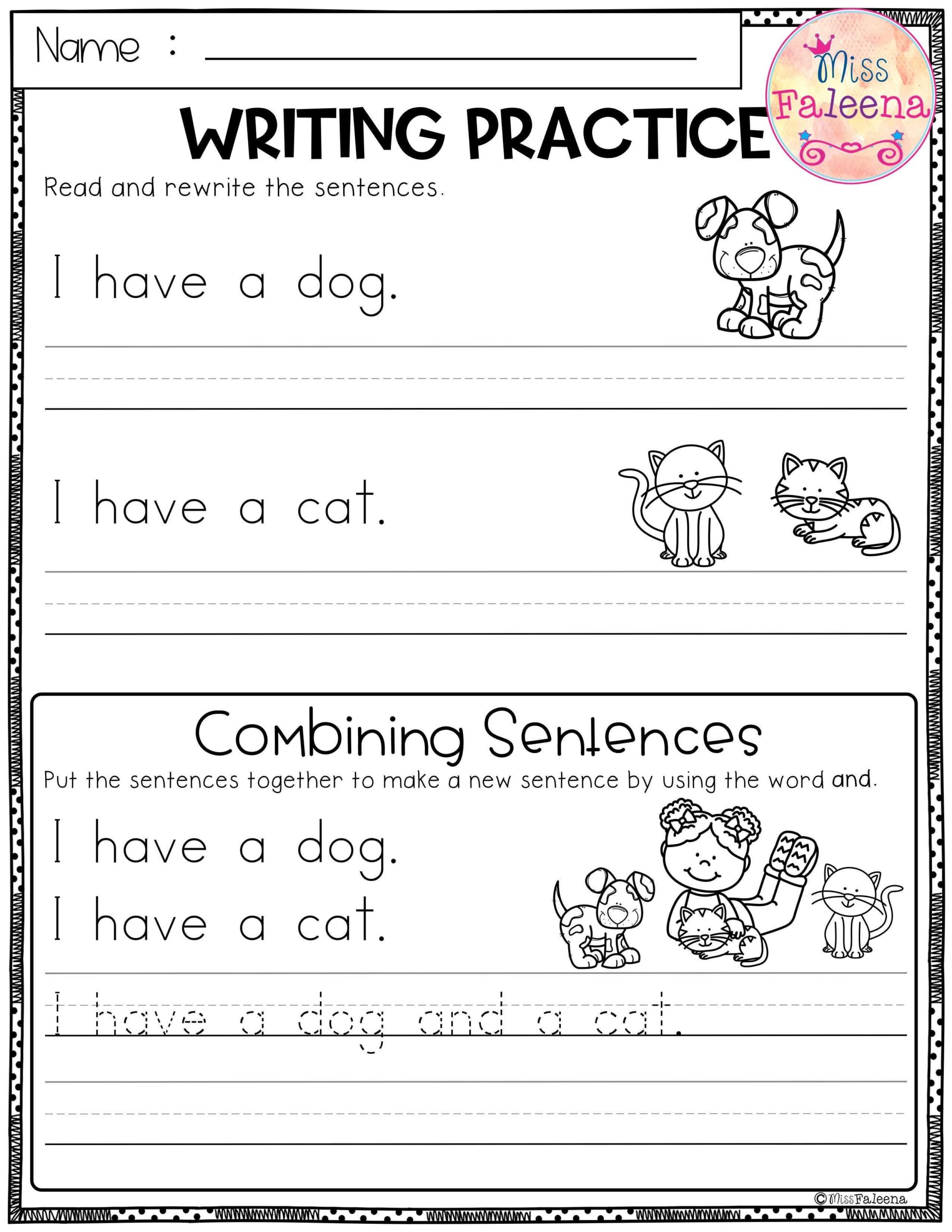 Free Printable Sentence Writing Worksheets For Kindergarten Worksheets Library Free Printable Sentence Writing Worksheets For Kindergarten Worksheets Library