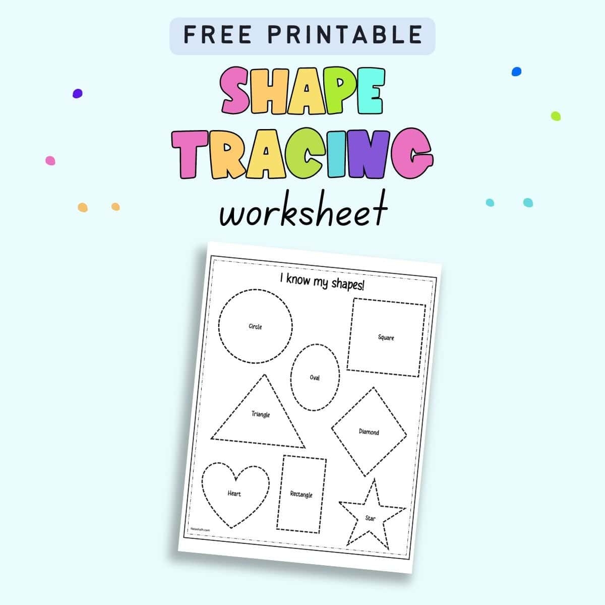 Free Printable Shape Tracing Worksheet The Artisan Life Free Printable Shape Tracing Worksheet The Artisan Life