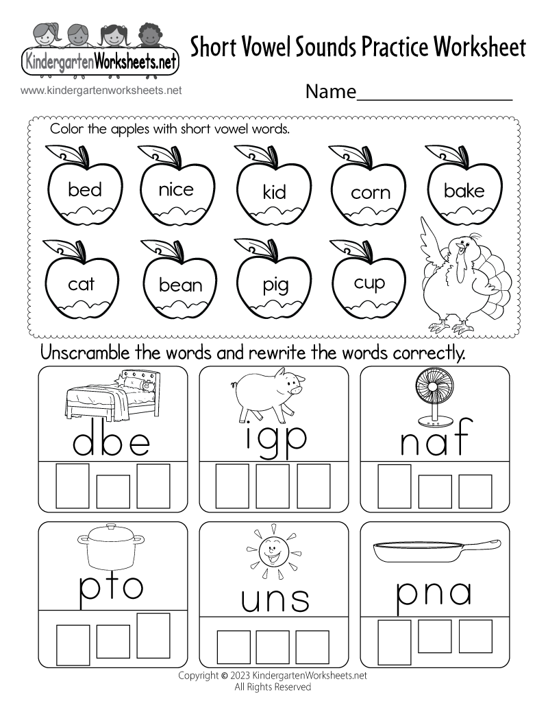 Free Printable Short Vowel Sounds Practice Worksheet Free Printable Short Vowel Sounds Practice Worksheet