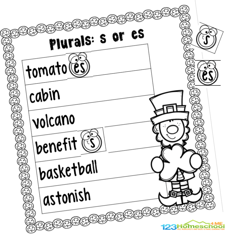 Free Printable Worksheets Plurals