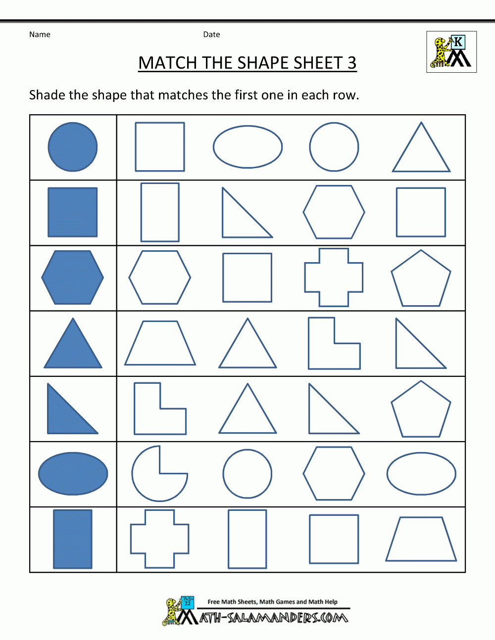 Free Printable Same And Different Worksheets