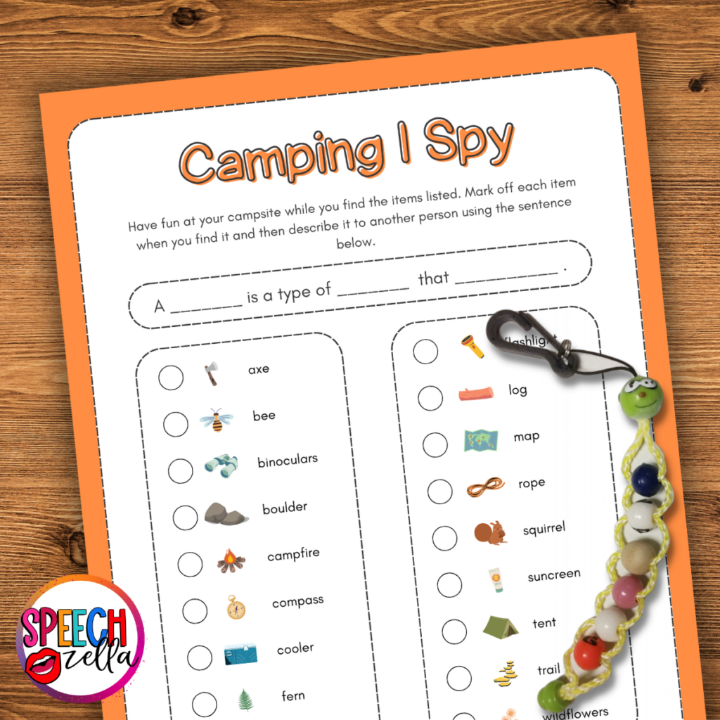 Free Summer I Spy Speech Therapy Worksheets Speechzella