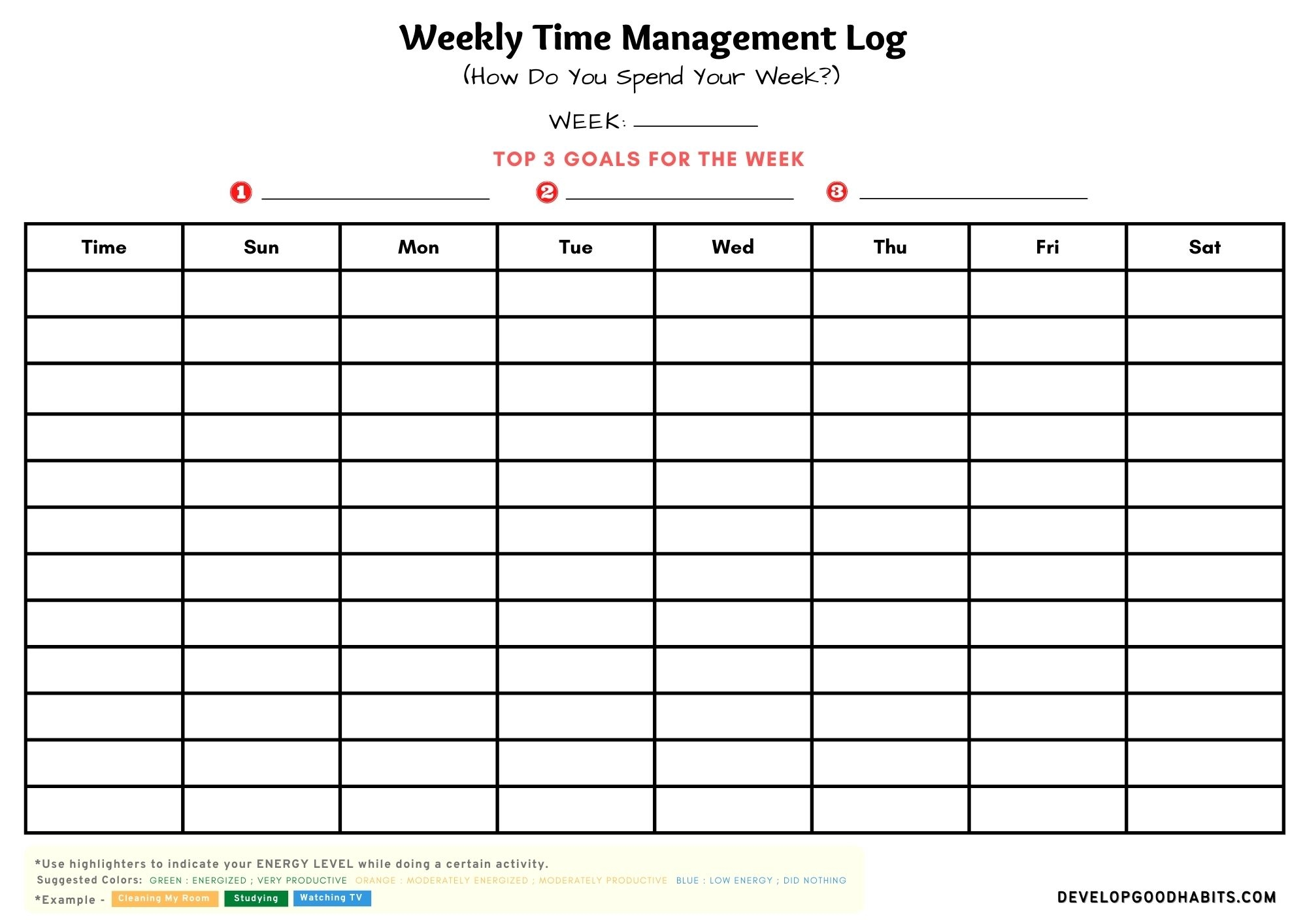 Free Time Management Templates Smartsheet Worksheets Library
