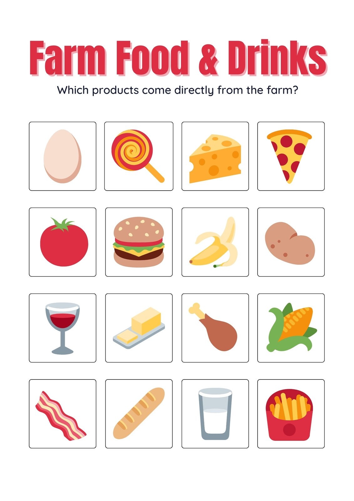 Free To Customize And Print Food Worksheet Templates Canva
