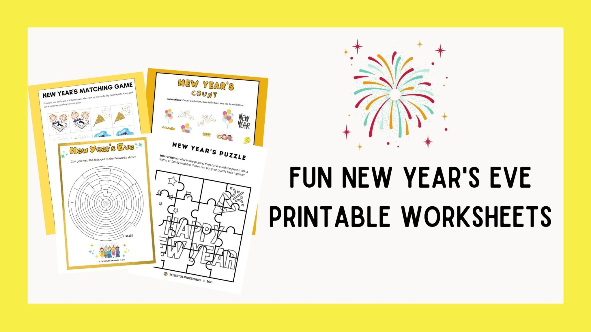 Fun New Year s Eve Printable Worksheets For Kids The Secret Life Of Homeschoolers