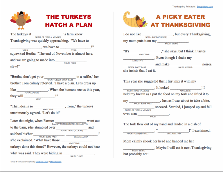 Grammar Practice With Thanksgiving Printables Shurley English Blog