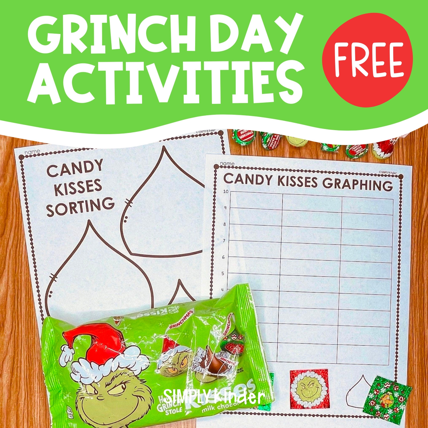 Grinch Day Activities U0026 Hershey Kiss Graphing Simply Kinder