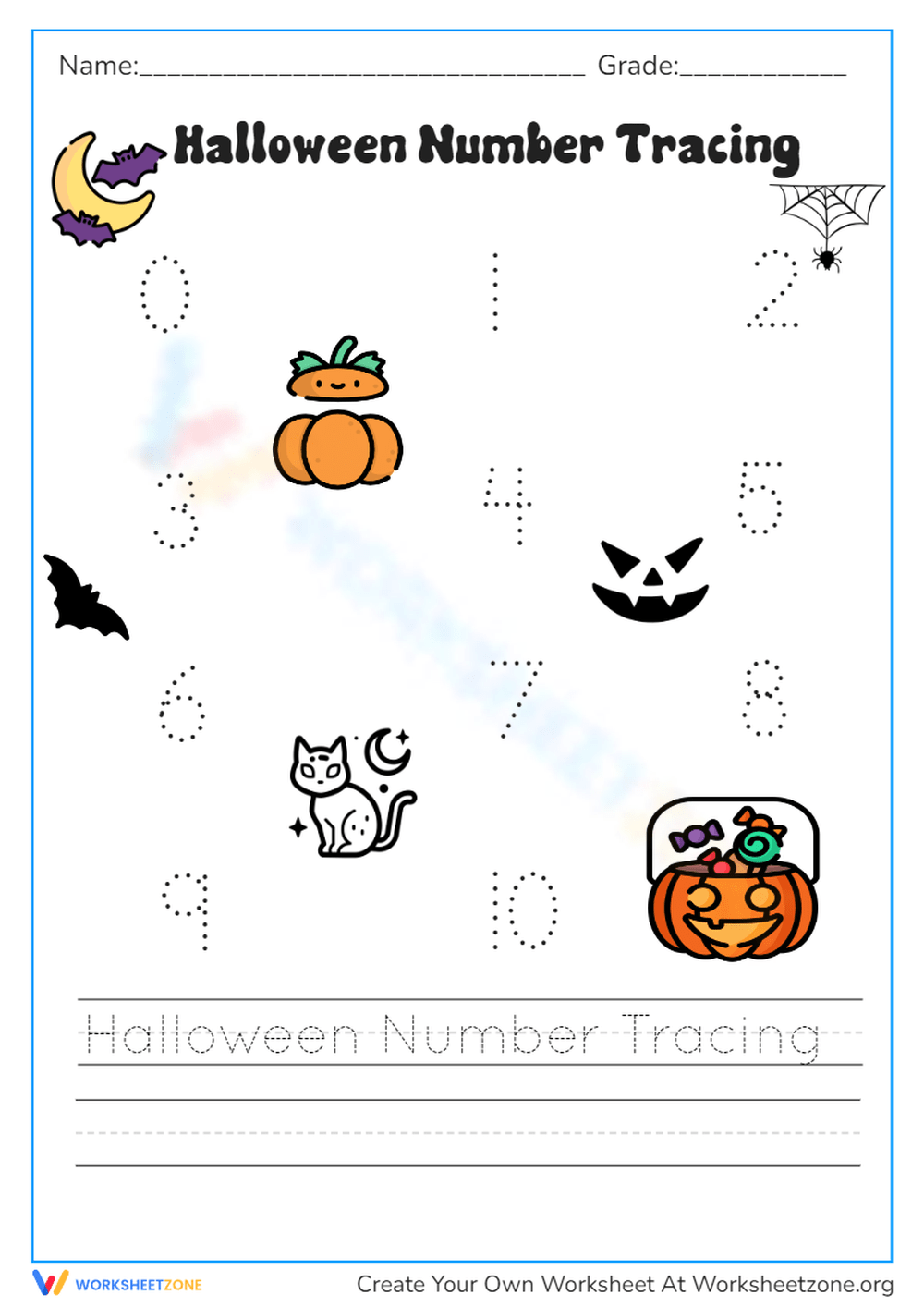 Halloween Tracing Worksheets